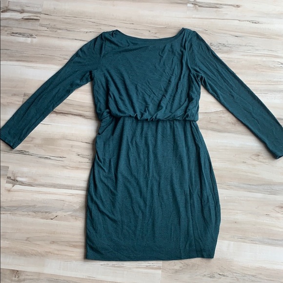 LOFT Dresses & Skirts - LOFT Dark Green Long Sleeve Dress Size Medium